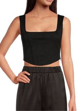 NWT Gianni Bini Cassandra Square Neck Sleeveless Corset Knit Top